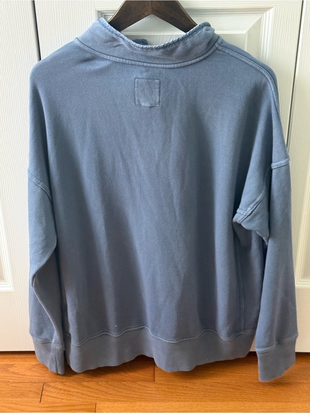 Aerie Blue Button Up Henley Pullover - Picture 3 of 4
